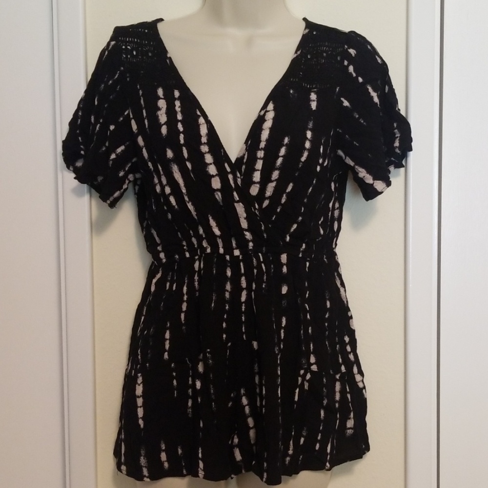 Self Tied Black Romper